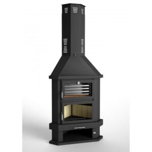 Camino a legna angolare c/forno C-200-RH 19 kW - FM Calefacción