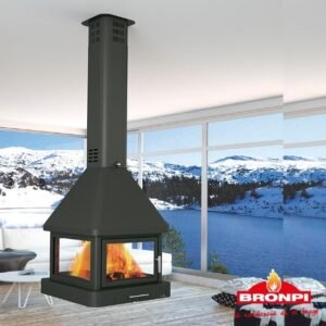 Cheminée centrale à bois HUELVA C 16 kW - Bronpi