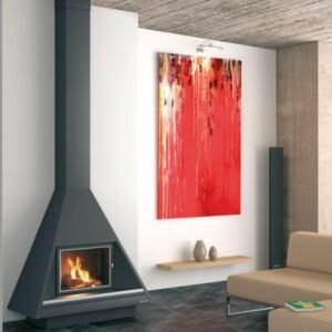 Wall-mounted Wood Fireplace CH 88 18 kW - Focgrup