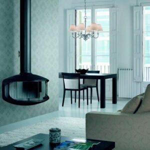 Cheminée murale à bois VELVET avec vitre 5 kW - Fugar