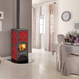 Poêle thermo à bois avec cercles LORIET S DSA - La Nordica - Extraflame