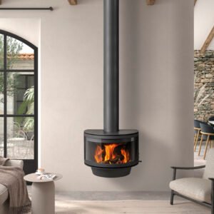Cheminée à bois RONDE FRONTALE 11 kW - Rocal