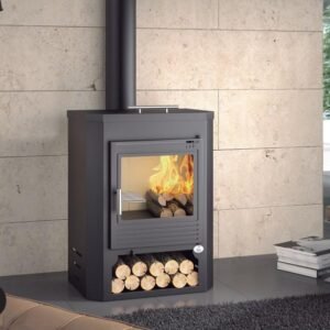 Stufa a legna con scaldavivande M-102 15,1 kW - FM Calefacción