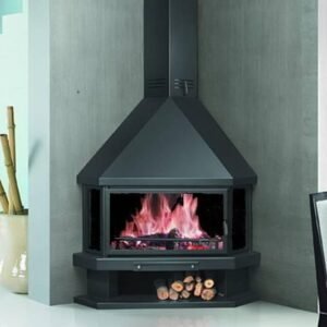 Cheminée d'angle à bois EYNE 16 kW - Fugar