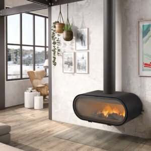 Cheminée murale à bois D-8 13 kW - Rocal (Copia)