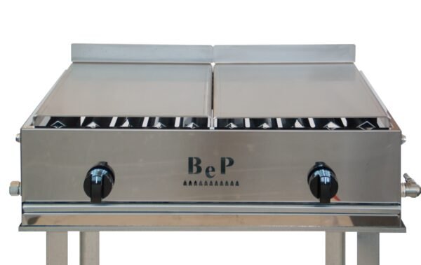 Barbecue a gas 2 fuochi con tavolo cm. 71 - B. e P. - immagine 7