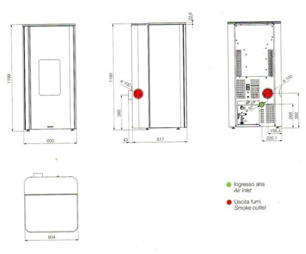 Hydro + Air Pellet Stove Duka Comfort Version - Jolly Mec - Image 3