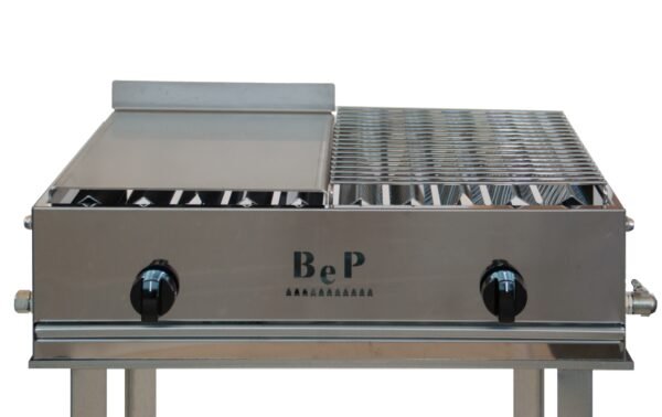 Barbecue a gas 2 fuochi con tavolo cm. 71 - B. e P. - immagine 8