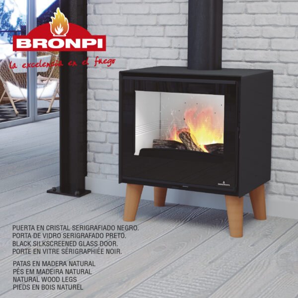 Stufa a legna ARUS 12,5 kW - Bronpi - immagine 3