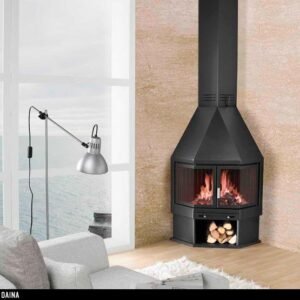 Cheminée d'angle à bois DAINA 12 kW - Fugar