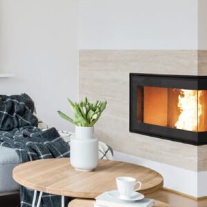 Cheminée à granulés ventilée et canalisable CORNER M 16 15,3 kW - L'artistico