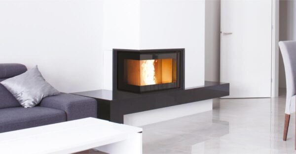Ventilated and Ductable Pellet Fireplace CORNER M 16 15.3 kW - L'artistico - Image 2