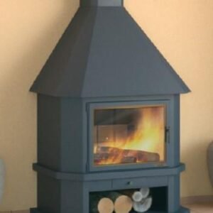 Wall-mounted Wood Fireplace CH 42 with Glass 17.5 kW - Focgrup