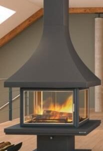 Central Wood-burning Fireplace CH 86 with Glass 16 kW - Focgrup