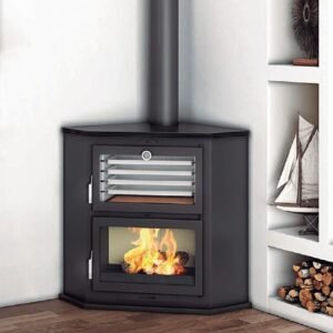 Stufa angolare con forno HL-200-R  11,5 kW - FM Calefacción