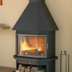 Wall-mounted Wood Fireplace CH 64 with Glass 18 kW - Focgrup