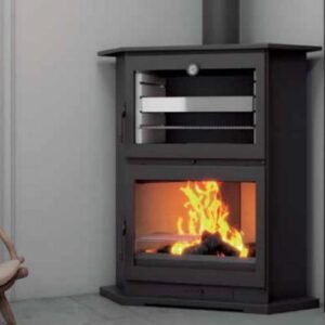 Stufa angolare con forno CH-9 R 14,5 kW - FM Calefacción