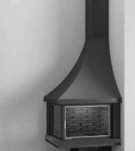 Corner Wood Fireplace CH 21 with Glass 14.5 kW - Focgrup