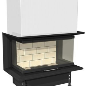 Monobloc à bois trois faces CHOPOK 2R90 Convection Naturelle - Kobok