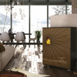 Stufa a pellet COSMO vetro bronzo - Linea Vz