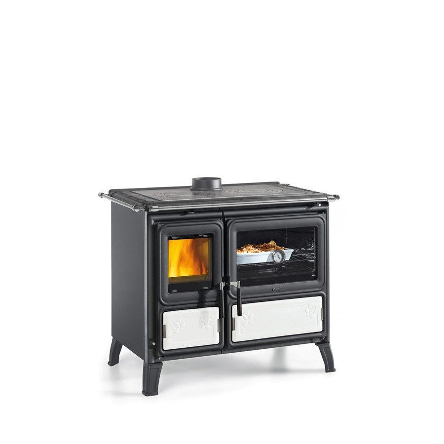 Cucina a legna senza scaldavivande MILLY - La Nordica - Extraflame colore bianco