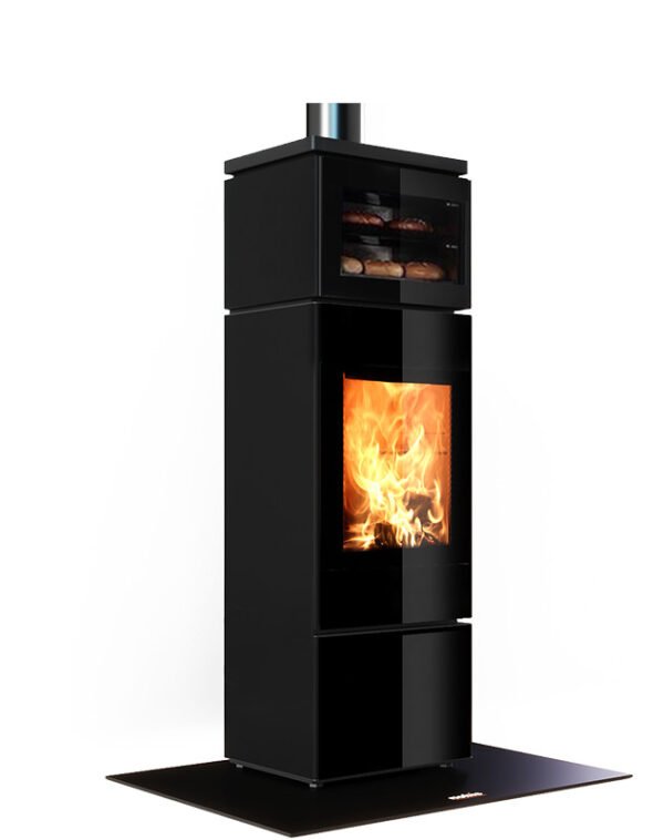 Stufa a legna con forno FLAT - Nobis