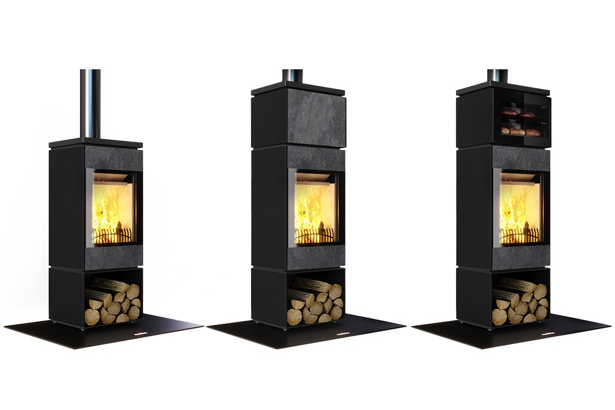 Stufa a legna con forno FLAT - Nobis - immagine 2
