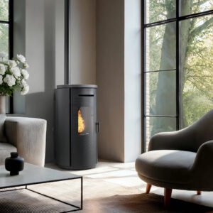 Stufa a pellet ermetica KRONO 80 S Carbon - Klover