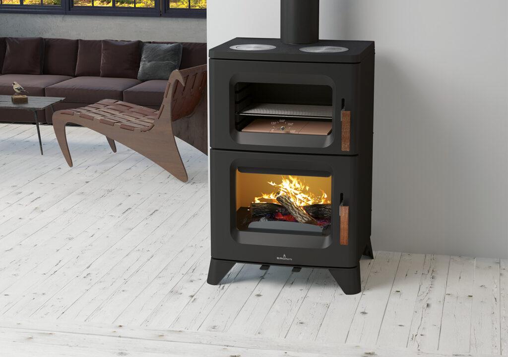 Stufa a legna con forno HILTON C - Bronpi
