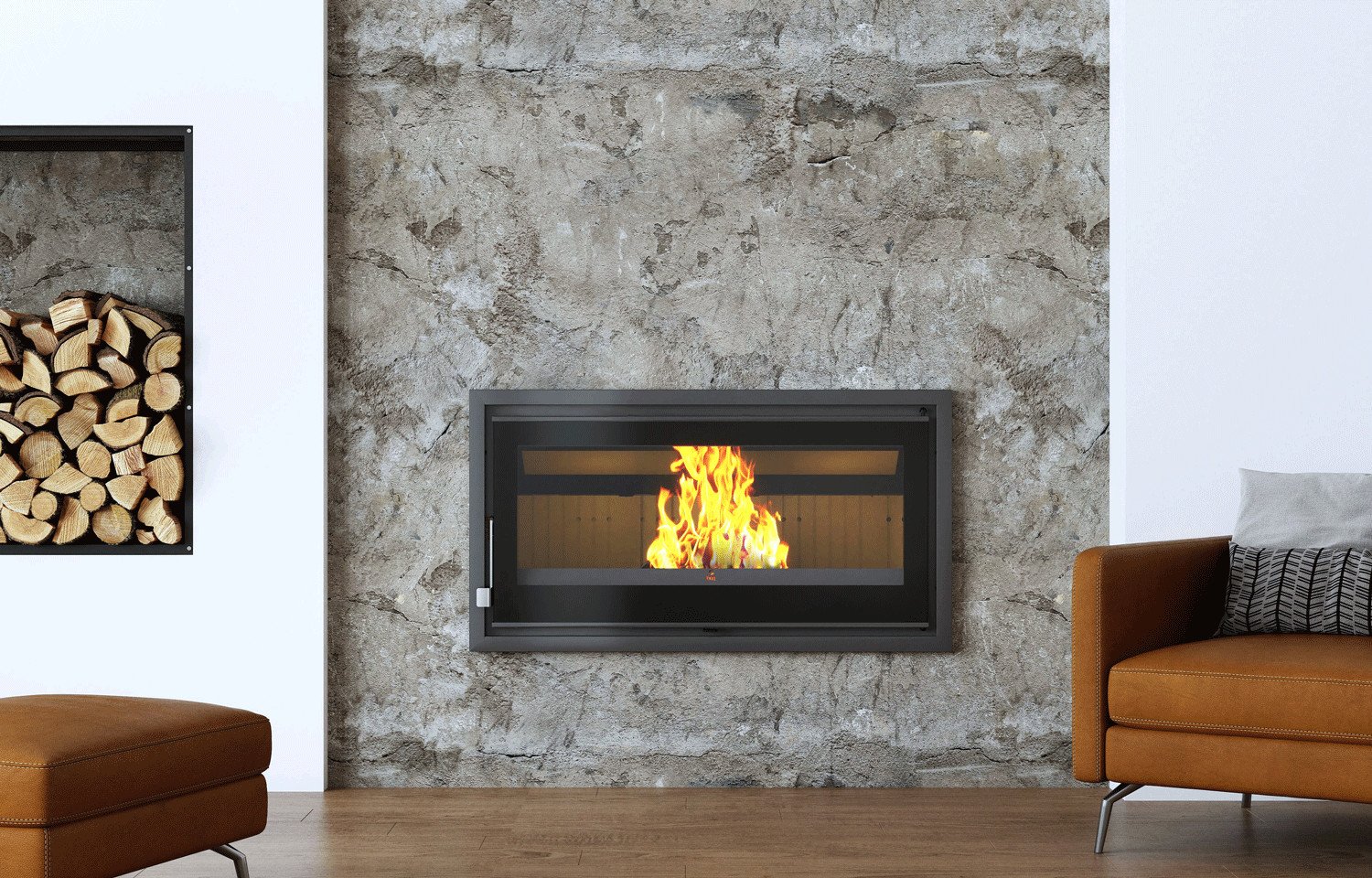 Inserto a legna panoramico IC-100 FKC 14,5 kW - FM Calefacción - immagine 2