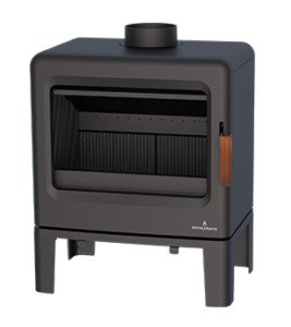 Corner Cast Iron Wood Stove KAREN 10 kW - Bronpi - Image 2