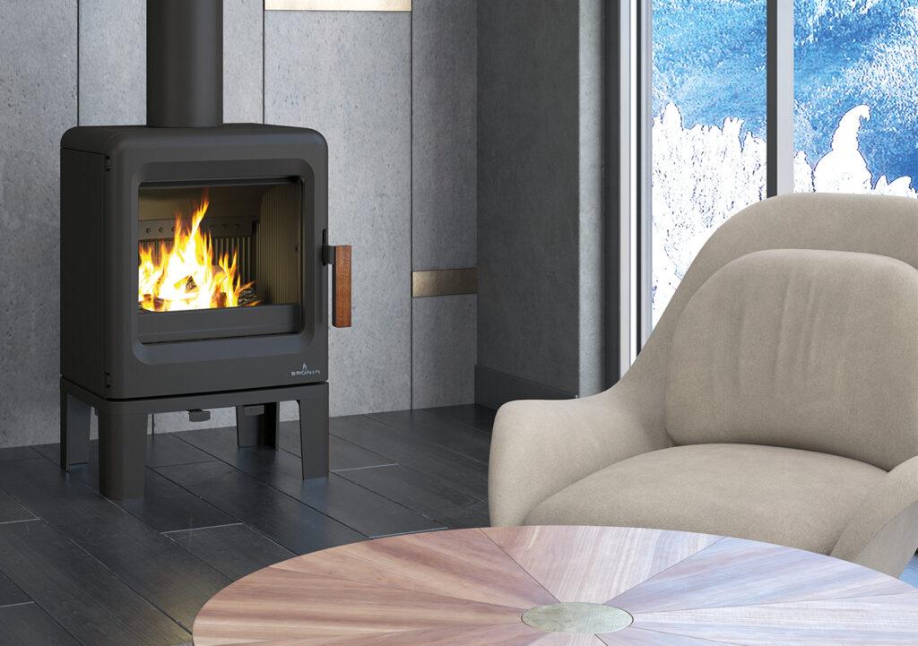 Stufa a legna in ghisa LIRA 6,3 kW - Bronpi
