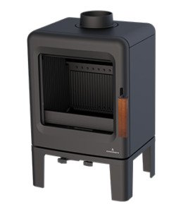Corner Cast Iron Wood Stove LIRA 6,3 kW - Bronpi - Image 2