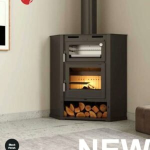 Stufa angolare con forno ventilata M-107 RT 10 kW - FM Calefacción