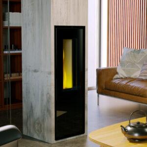 Ventilated and Ductable Pellet Fireplace MINI VERTY AP 600 - L'artistico