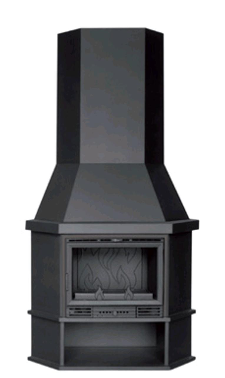 Camino a legna angolare ventilato DALI 10 kW - Salgueda - immagine 2