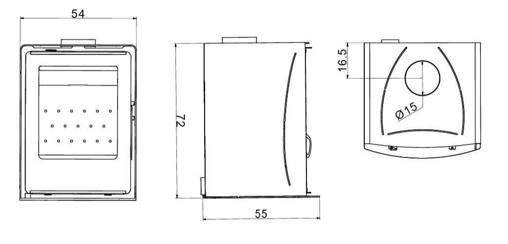 Stufa a legna LUMEN 10 kW - Salgueda - immagine 4