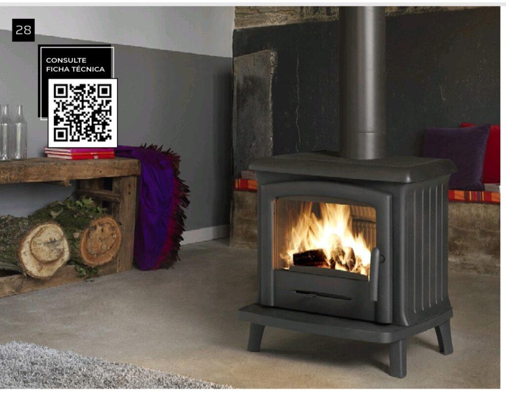 Stufa a legna in ghisa SORA 6,4 kw - Salgueda